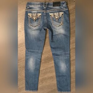 Vigoss The Dallas Skinny Jeans Womens 5/6 Rhinestone Flap Pockets
